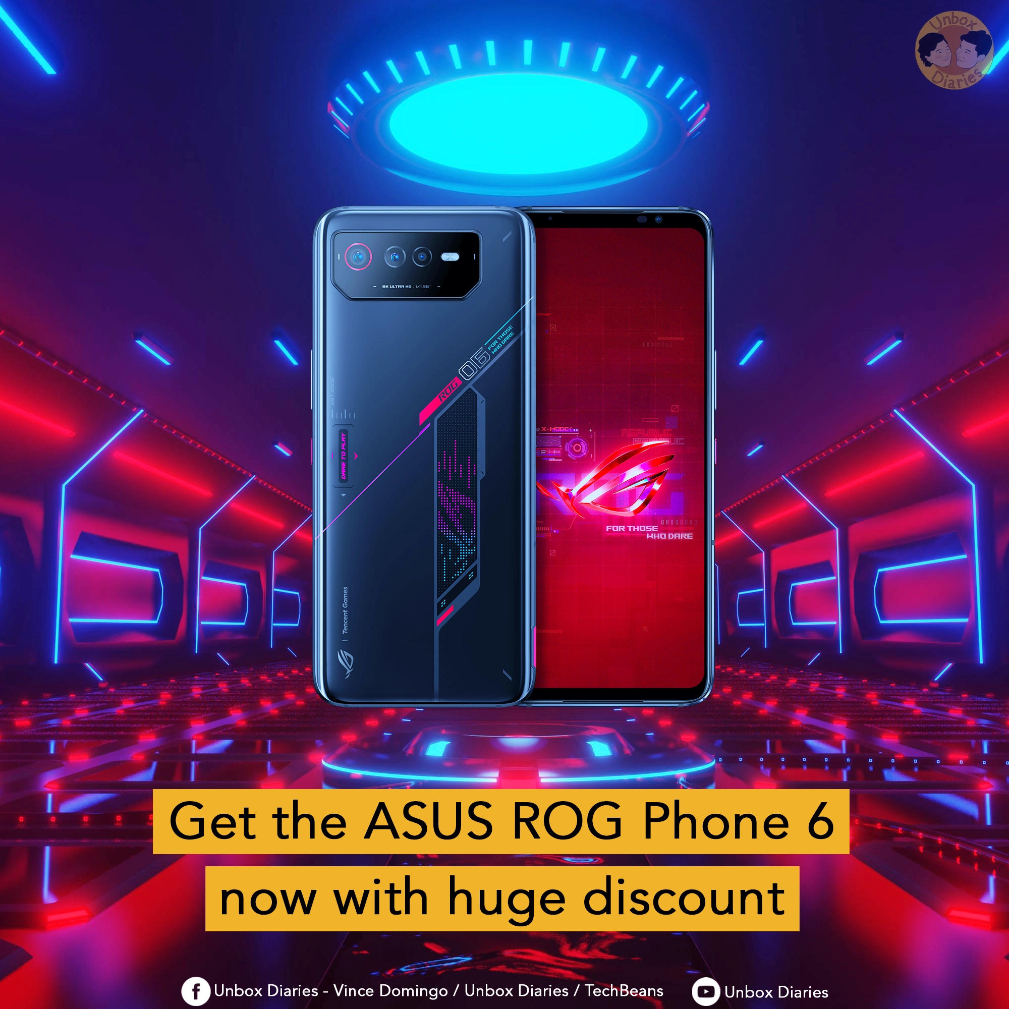 Rog With 06 Lettering ASUS ROG Phone 6 Php 2900 cheaper on Globe 2499 GPlan