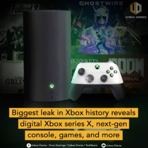 Biggest leak in Xbox history reveals digital Xbox series X, next-gen