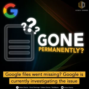 Google files went missing? Google is currently investigating the issue ...