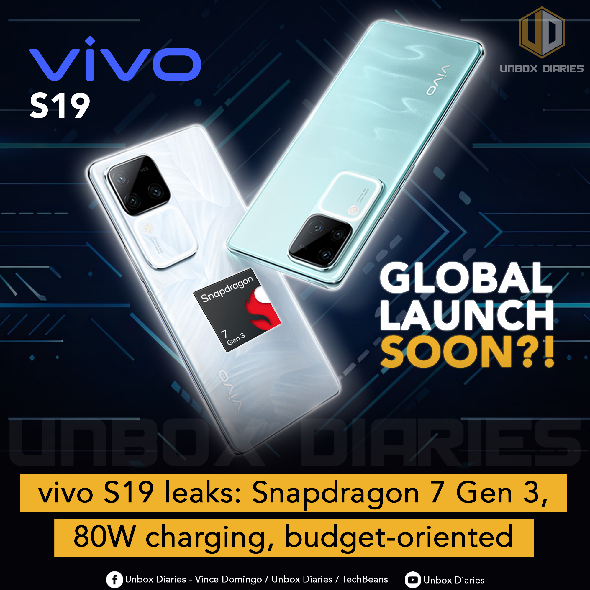 vivo S19 leaks: Snapdragon 7 Gen 3, 80W charging, budget-oriented ...