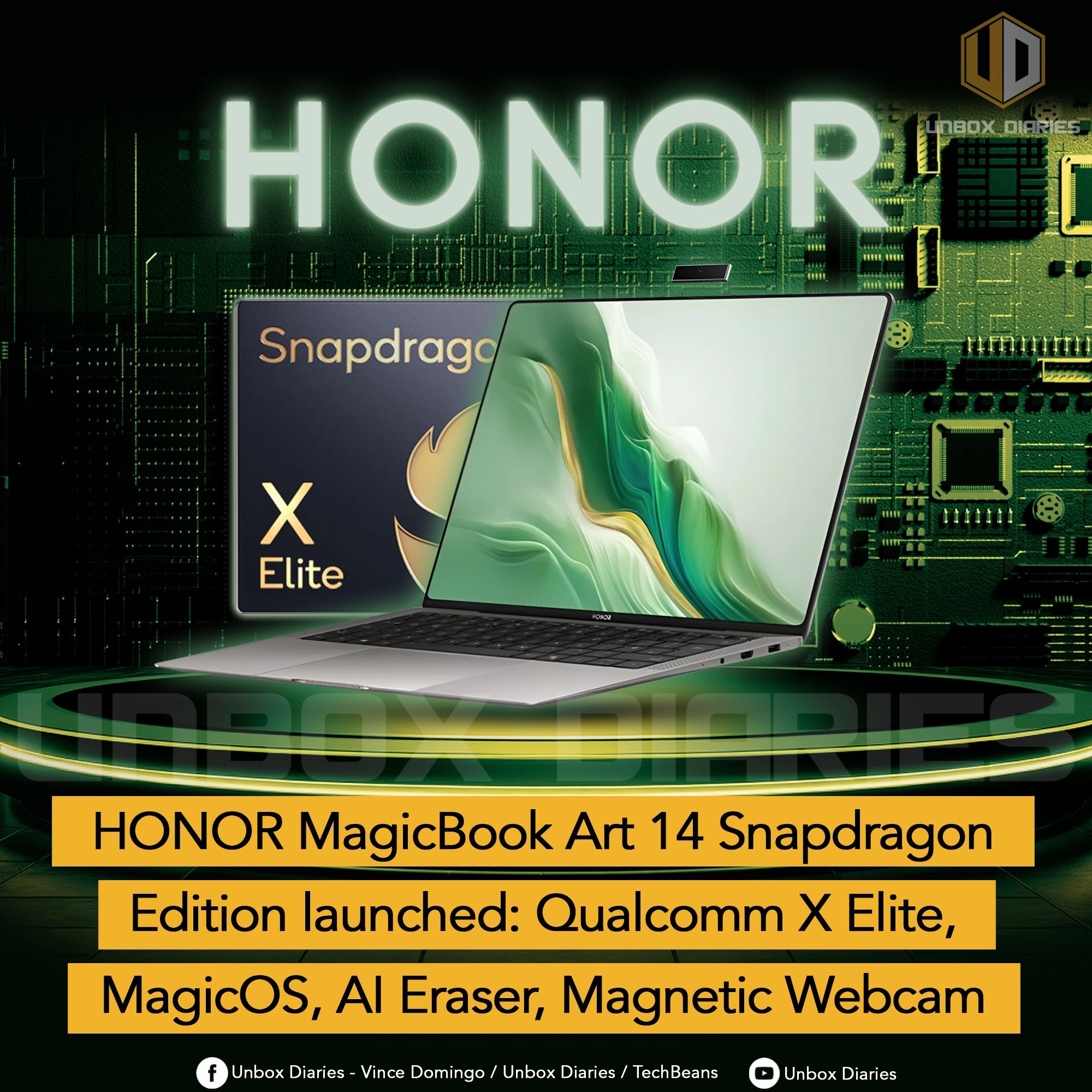 HONOR MagicBook Art 14 Snapdragon Edition launched: Qualcomm X