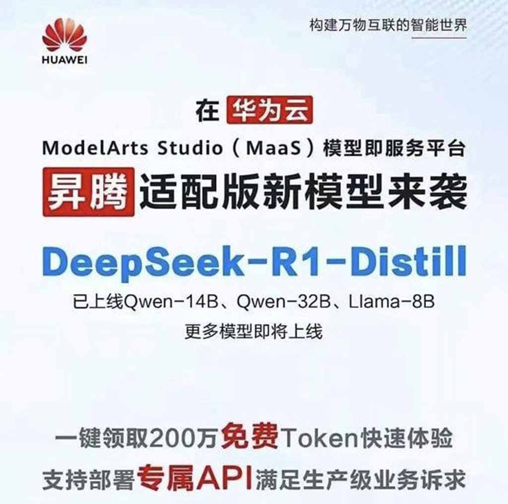DeepSeek using HUAWEI chips for R1.