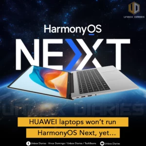 huawei laptops wont run harmonyos next.