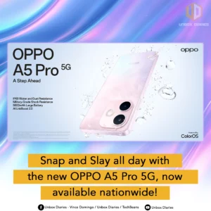Snap and Slay all day with the new OPPO A5 Pro 5G, now available nationwide!