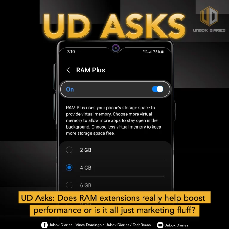 ram extension setting on a phone.