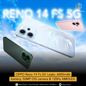 OPPO Reno 14 Fs 5G Leaks.