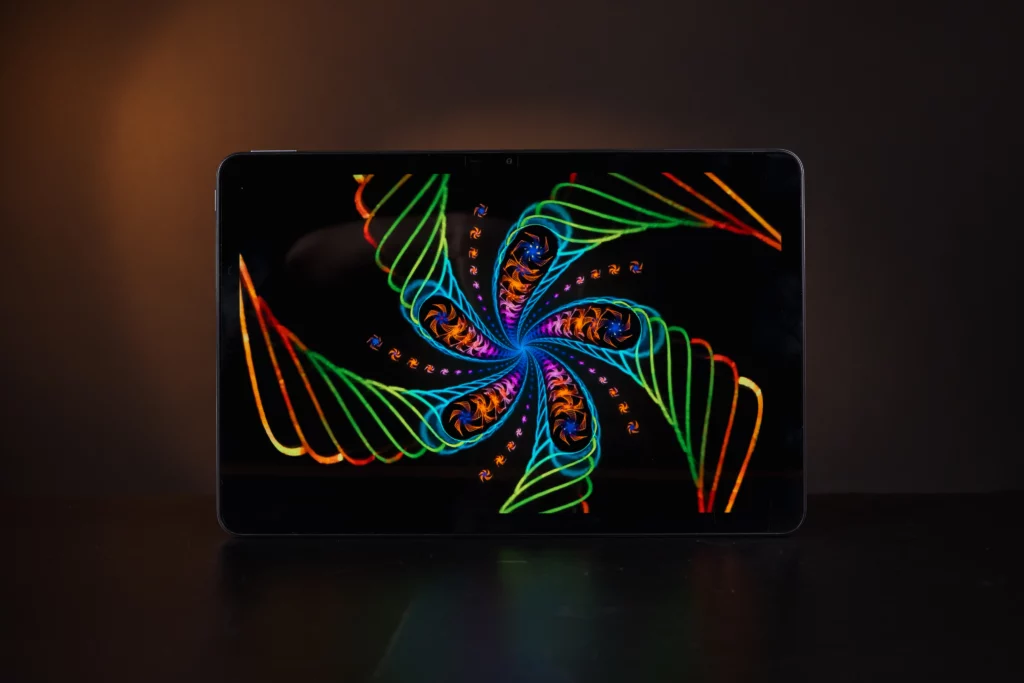 infinix xpad 20's display with more colorful colors.