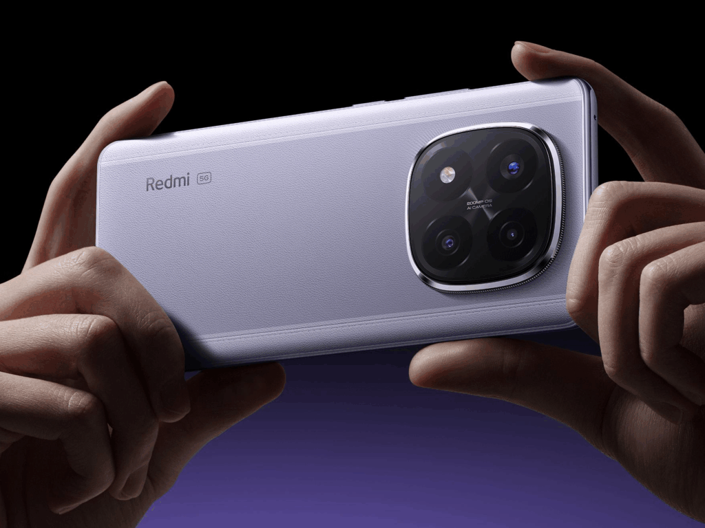 redmi note 14 pro+' back part held by two hands in a horizontal position.