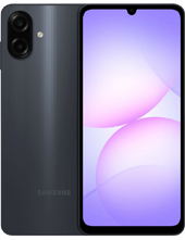 A high-quality product shot of a dark gray smartphone, showcasing both the front and back. The front view features a large, vibrant screen with a notch at the top, displaying a stylized purple and pink wallpaper. The back of the phone is smooth and matte, with a dual-camera system and a flash unit vertically aligned in the top left corner. This image is ideal for e-commerce sites, tech blogs, and product listings, optimized for keywords like "dark gray smartphone," "dual camera phone," "mobile phone product image," "smartphone with purple wallpaper," and the specific brand and model if known.