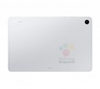 A two-panel image showing the back of the Samsung Galaxy Tab S11 in two different colors, likely from a product leak. The background is a plain white. The left panel shows the back of a dark grey tablet, with a single camera lens in the top right corner and the "SAMSUNG" logo near the top. A subtle watermark from "WinFuture" is visible in the center. The right panel shows the back of the same tablet in a light grey or silver color, also with a single camera lens, the "SAMSUNG" logo, and the same watermark. The bottom of the image has text that reads "Samsung Galaxy Tab S11 leaked renders via, GSMArena."