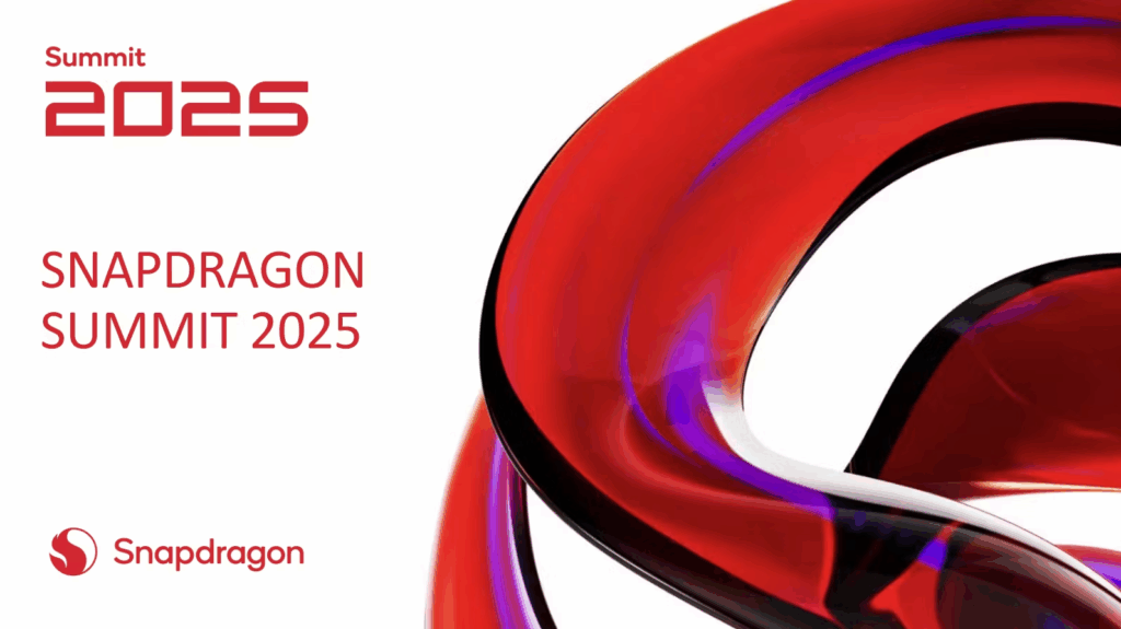 A promotional image featuring a Lenovo-branded laptop and a Motorola phone on a table. The text highlights a "Snapdragon Summit 2025" contest for creators, with the prize being a new Snapdragon-powered Lenovo laptop and Motorola phone.