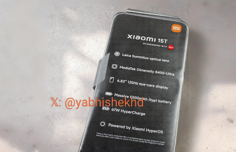 xiaomi 15t spy photo.