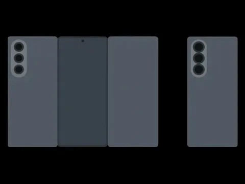 Leaked animation for Samsung's upcoming tri-fold phone via, Notebookcheck.