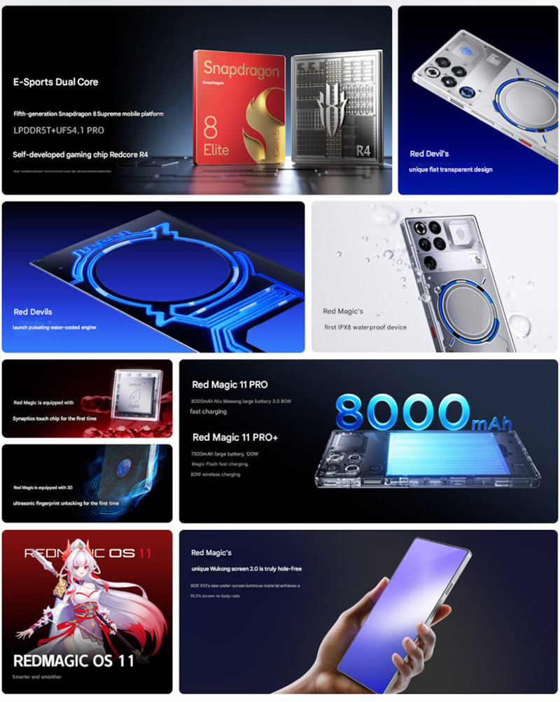 The REDMAGIC 11 Pro Series Arrives in China with Snapdragon 8 Gen 5, a 6.85-inch AMOLED Display and Extreme Cooling