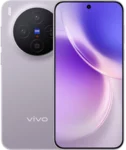 Front and rear view of the light gray or white Vivo X300 smartphone. The back displays a large, circular, multi-lens camera module with ZEISS branding. The front shows the full-screen display with a centered punch-hole selfie camera.