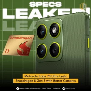 Motorola Edge 70 Ultra Leak: Snapdragon 8 Gen 5 with Better Cameras