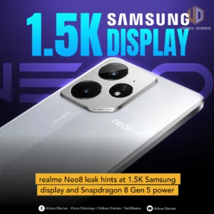 realme Neo8 leak hints at 1.5K Samsung display and Snapdragon 8 Gen 5 power.