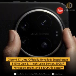 Xiaomi 17 Ultra Officially Unveiled: Snapdragon 8 Elite Gen 5, 1-Inch Leica Sensor, 200MP Periscope Zoom, and 6800mAh Battery.