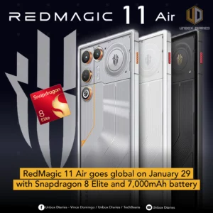 RedMagic 11 Air goes global on January 29 with Snapdragon 8 Elite and 7,000mAh battery.