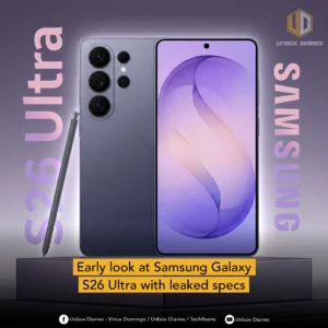 Early look at Samsung Galaxy S26 Ultra with leaked specs.