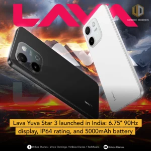 Lava Yuva Star 3 launched in India: 6.75″ 90Hz display, IP64 rating, and 5000mAh battery.