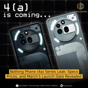 Nothing Phone (4a) Series Leak: Specs, Prices, and March 5 Launch Date Revealed.
