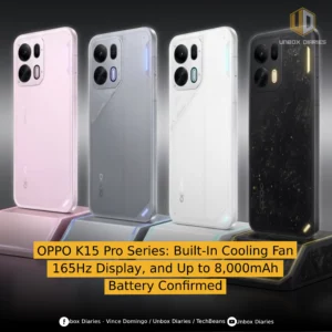 OPPO K15 Pro Series: Built-In Cooling Fan, 165Hz Display, and Up to 8,000mAh Battery Confirmed.