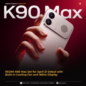 REDMI K90 Max Set for April 21 Debut with Built-In Cooling Fan and 165Hz Display.