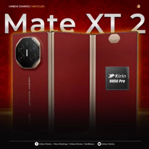 HUAWEI Mate XT 2 leak: Stronger hinge, 6,000mAh+ battery, and Kirin 9050 Pro chipset.