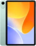 Front and back view of the Infinix XPAD 30E tablet. The back features a matte metallic finish with a single circular camera module in the top-left corner and the 'Infinix' logo. The front shows an 11-inch display with slim black bezels and a flowing, silvery abstract wallpaper.