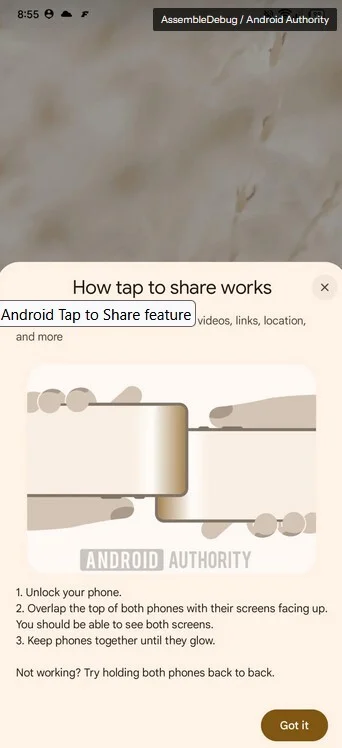 Android's Answer to NameDrop? "Tap to Share" Could Bring Seamless NFC Sharing Soon