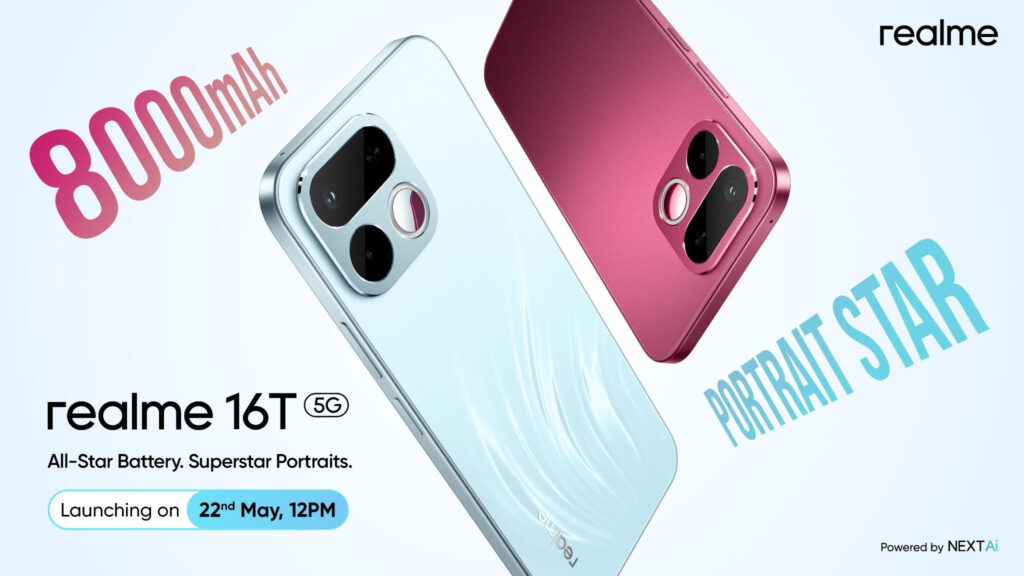 realme 16T 5G Lands May 22: 8,000mAh Battery Takes Center Stage