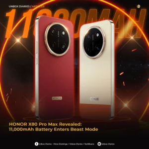 HONOR X80 Pro Max Revealed: 11,000mAh Battery Enters Beast Mode.