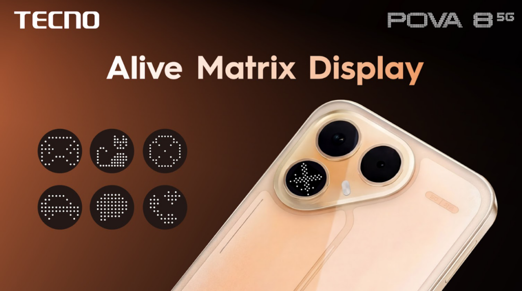 TECNO POVA 8 5G Goes Official With 8,000mAh Battery, Interactive Alive Matrix Lighting, and 144Hz Display