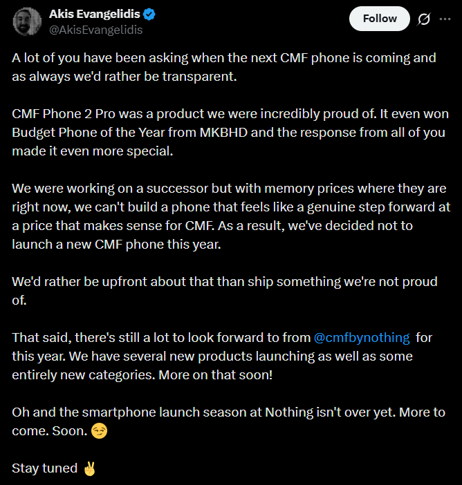 Nothing Phone (4b) teased? Mysterious post appears after CMF Phone 3 Pro cancellation