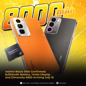 realme Narzo 100x Confirmed: 8,000mAh Battery, 144Hz Display, and Dimensity 6300 Arriving July 15.