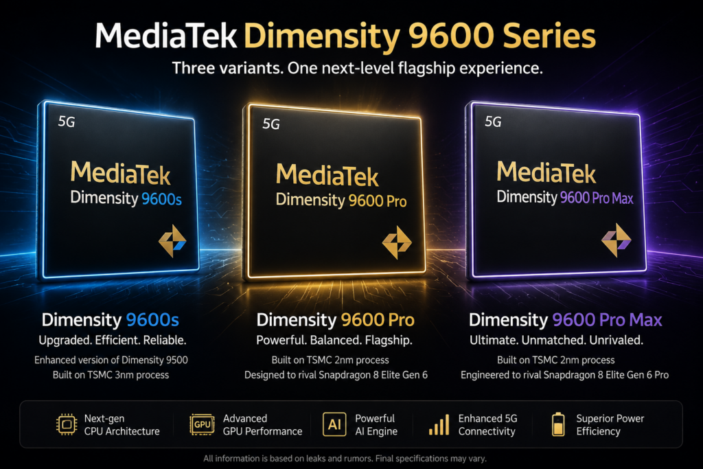 MediaTek's Dimensity 9600 could arrive in three versions, including Pro and Pro Max