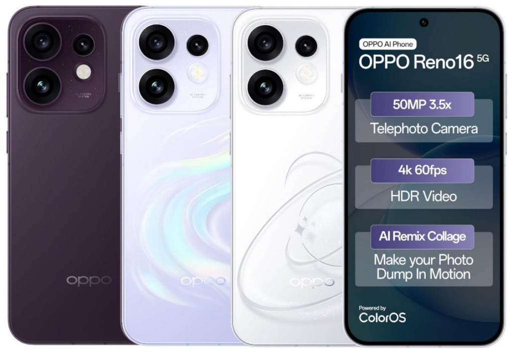 OPPO Reno 16 Series Official With Snapdragon 7 Gen 4, 7,000mAh Battery, and AI Snap Key for Smarter Photography