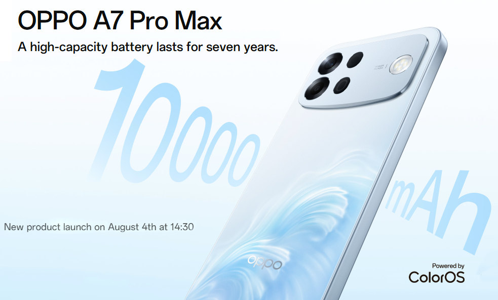 OPPO A7 Pro Max set for debut with 10,000mAh battery and Snapdragon 4 Gen 5