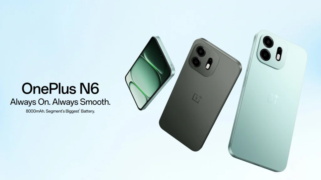 OnePlus N6 5G launches with 8,000mAh battery, Dimensity 6360 Apex, and 120Hz display