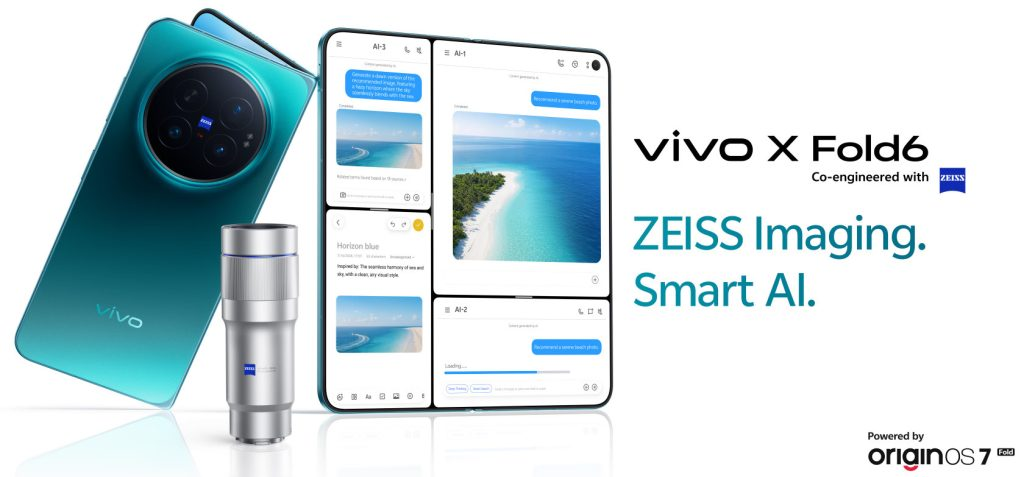 vivo X Fold6 Goes Global With 200MP ZEISS Camera, 120Hz LTPO Displays and 6,900mAh Battery